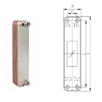 Yojo Refrigerant Water Copper Brazed Heat Exchanger Manufacturer Replacement