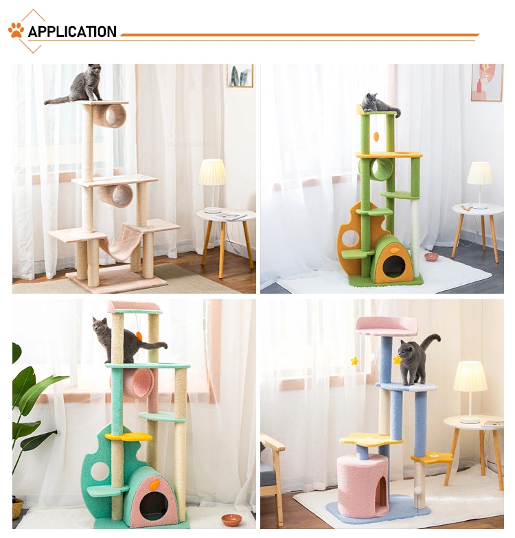 Amzaon Best Seller Climber Tower Sisal Material Pet-Friendly Cat Tree Tower Indoor